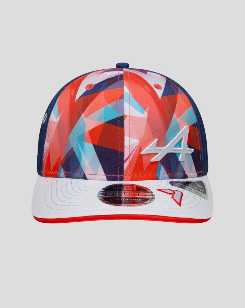 Gorra elástica con cierre a presión Jack Doohan 9Seventy® de New Era Alpine Silverstone - Blanca