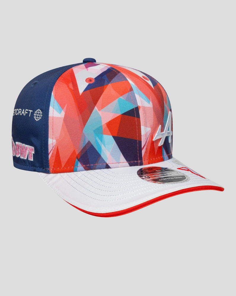 Gorra elástica con cierre a presión Jack Doohan 9Seventy® de New Era Alpine Silverstone - Blanca