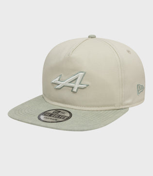 Gorra de golf New Era Alpine con lavado ácido - Blanca