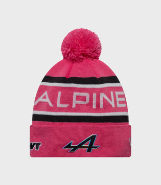 Gorra de punto con puños del equipo Alpine Rep de New Era para niños - Rosa