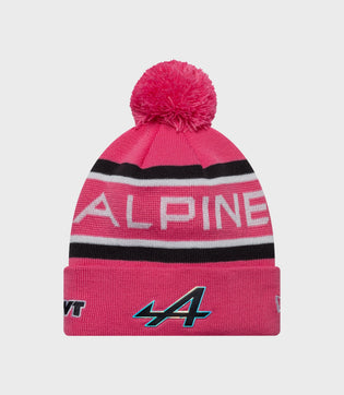 Gorra de punto con puños Pierre Gasly para niño del equipo alpino de New Era - Rosa