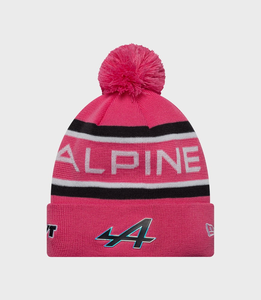 Gorra de punto con puños Jack Doohan del equipo alpino de New Era para niños - Rosa