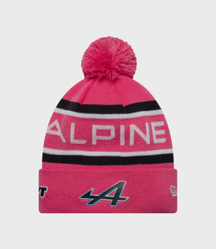 Gorra de punto con puños Jack Doohan del equipo alpino de New Era para niños - Rosa