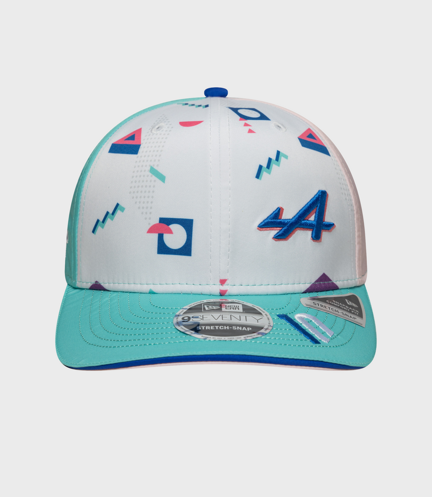 New Era Pierre Gasly Miami 9Seventy Gorra elástica con cierre a presión  - Blanca