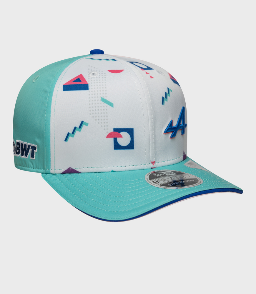 New Era Miami 9Seventy Gorra elástica con cierre a presión  - Blanca