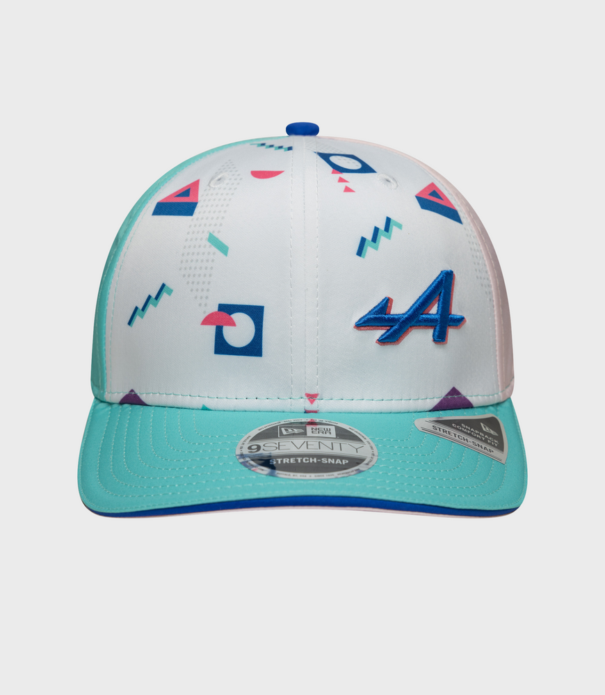 New Era Miami 9Seventy Gorra elástica con cierre a presión  - Blanca