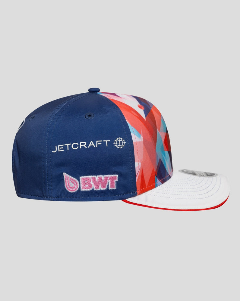 Gorra elástica con cierre a presión Jack Doohan 9Seventy® de New Era Alpine Silverstone - Blanca