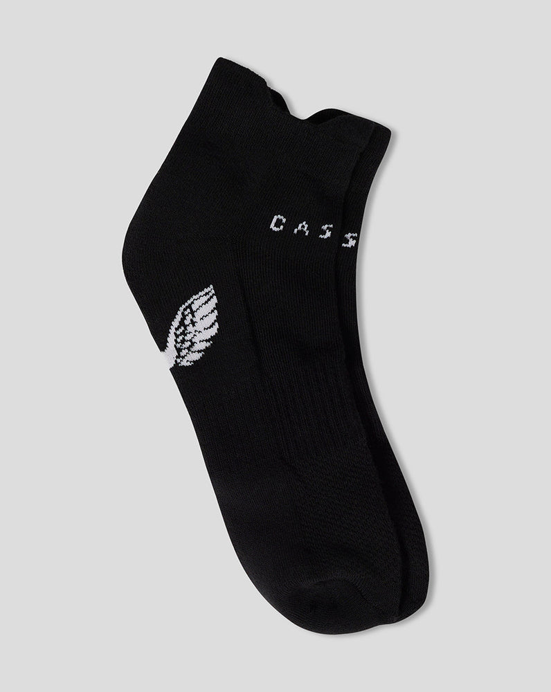 Calcetines cortos acolchados, paquete de 3 - Negro