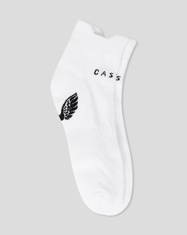 Calcetines cortos acolchados, paquete de 3 - Blanco