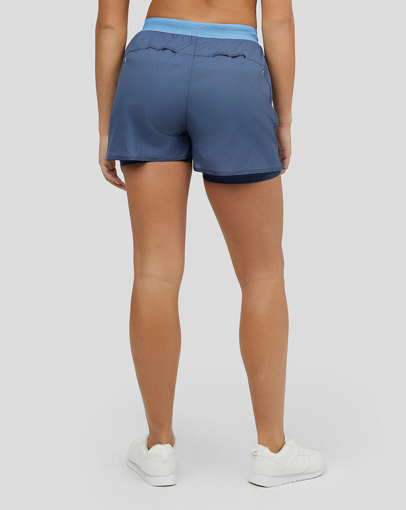 Pantalón corto anatómico azul lapislázuli para mujer