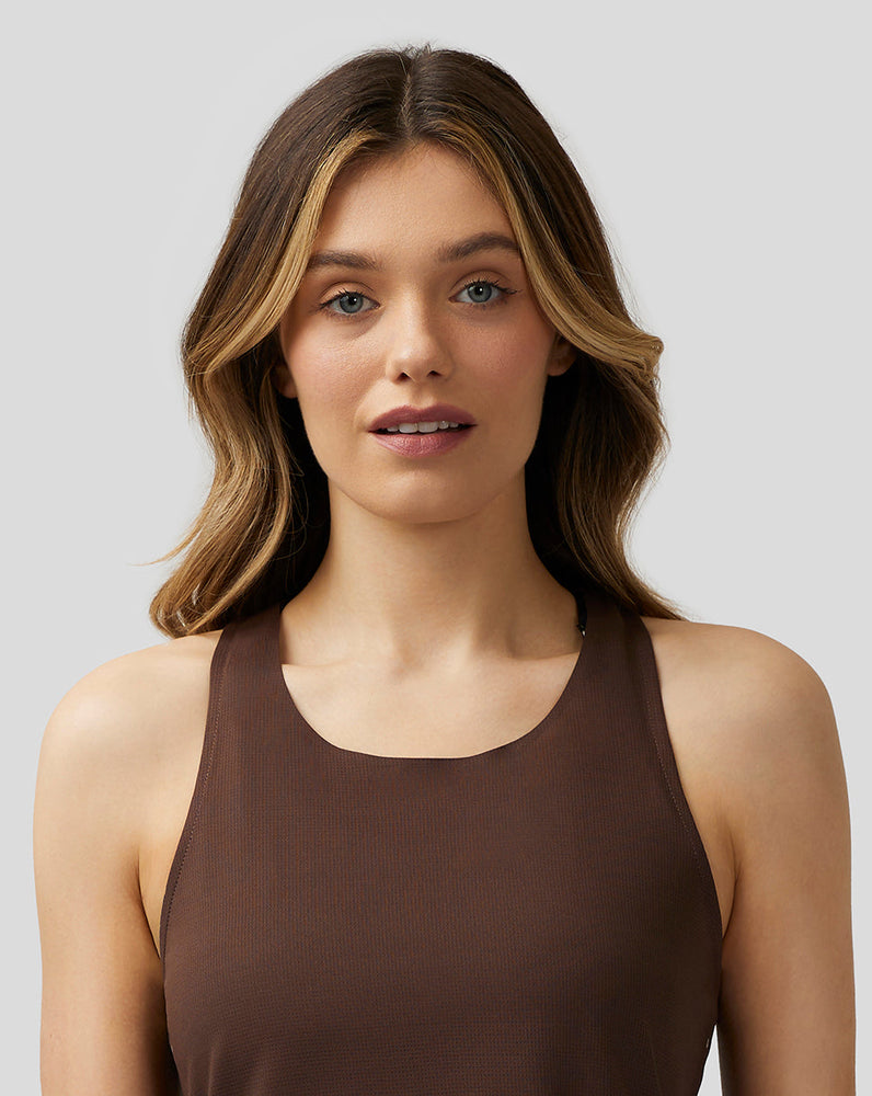 Mujer Zone Performance Camiseta de tirantes transpirable - Marrón