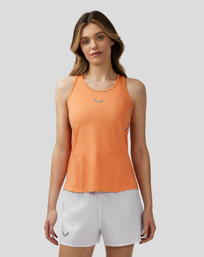 Mujer Apex Camiseta de tirantes ligera con paneles - Naranja