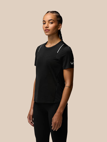 Mujer Apex Aeromesh Training Camiseta con Manga Corta - Negro