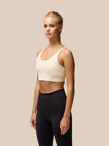 Mujer Flow Training Sujetador deportivo de bajo impacto - Beige