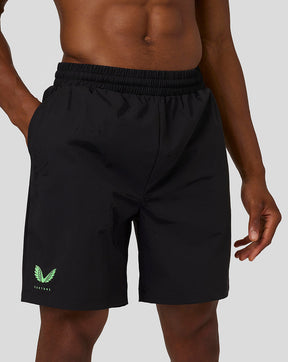 Shorts tejidos para hombre - Negro/Verde brillante