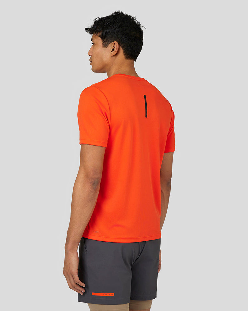 Hombre Flow Camiseta gráfica de manga corta - Naranja Intenso