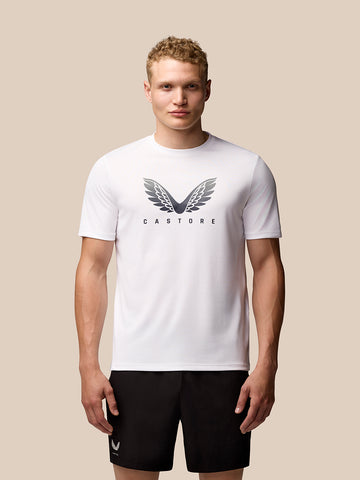 Hombre Adapt Camiseta Gráfica de Manga Corta - Blanco