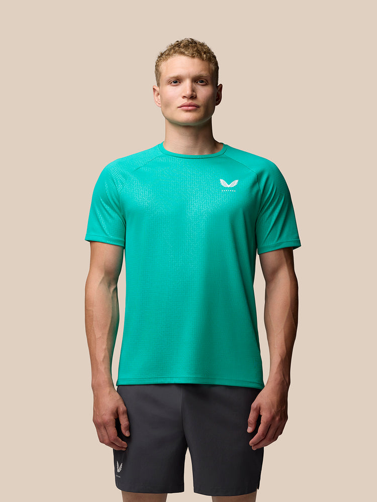 Hombre Adapt Camiseta Estampada de Manga Corta  - Aqua