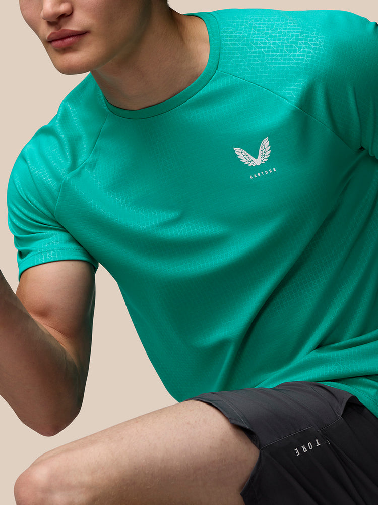 Hombre Adapt Camiseta Estampada de Manga Corta  - Aqua