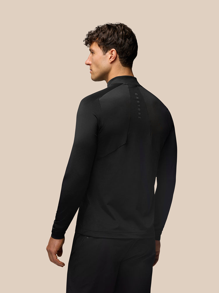 Hombre Apex Aeromesh Quarter Zip - Negro