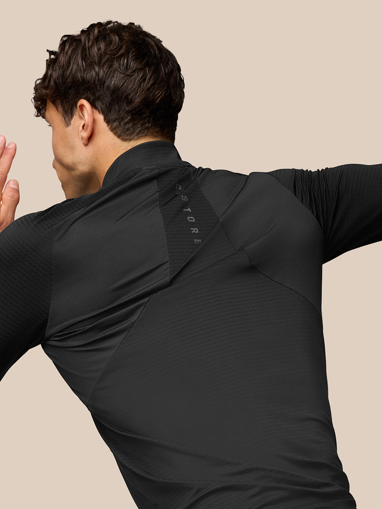 Hombre Apex Aeromesh Quarter Zip - Negro