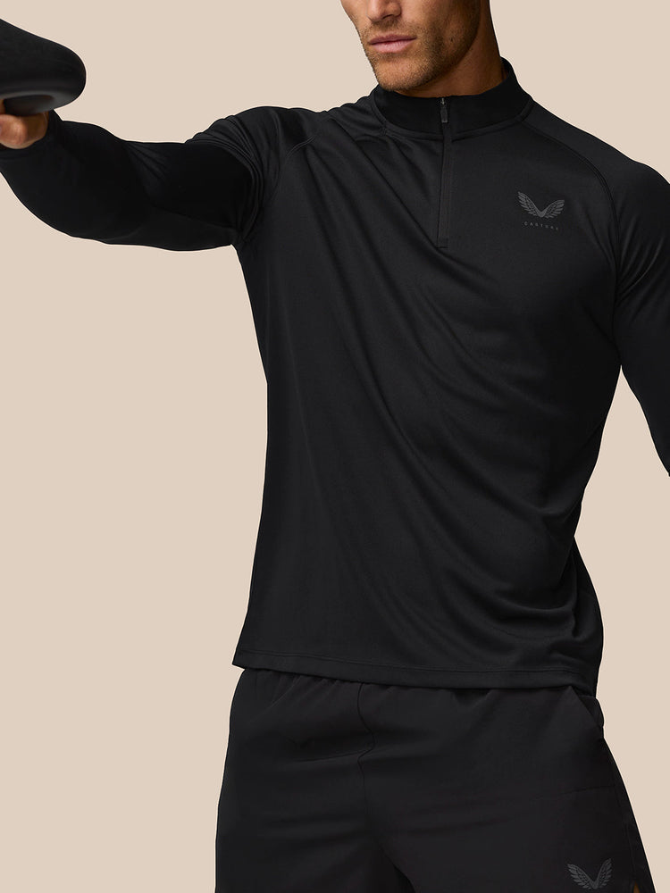 Adapt Training Camiseta con cremallera 1/4 - Negro