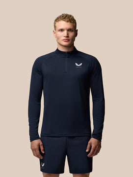 Adapt Training Camiseta con cuarto de cremallera - Azul marino