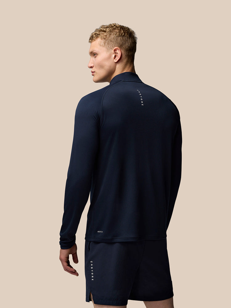 Adapt Training Camiseta con cuarto de cremallera - Azul marino