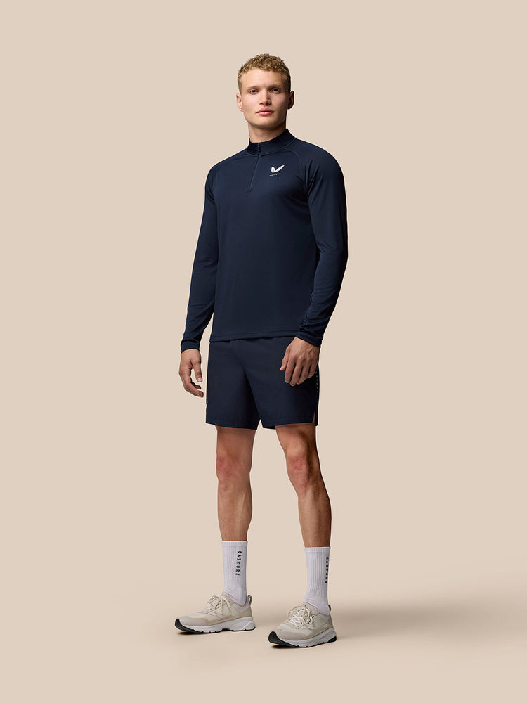Adapt Training Camiseta con cuarto de cremallera - Azul marino