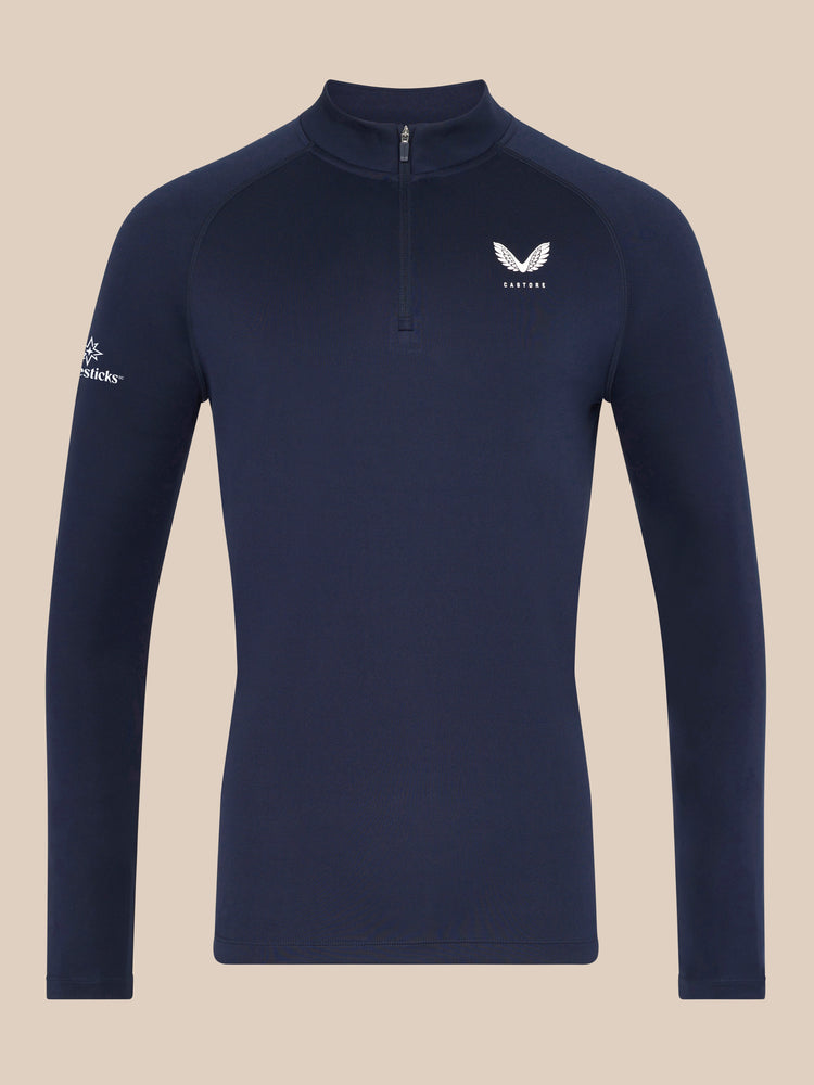 Adapt Training Camiseta con cuarto de cremallera - Azul marino