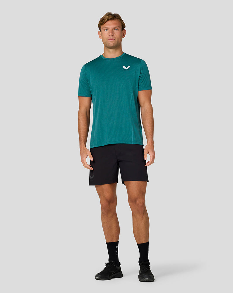 Hombre Apex  Engineered Knit Camiseta con Manga Corta - Aqua Brillante