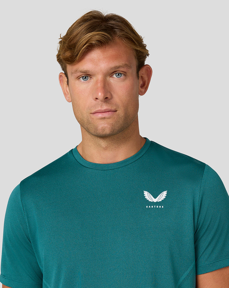 Hombre Apex  Engineered Knit Camiseta con Manga Corta - Aqua Brillante