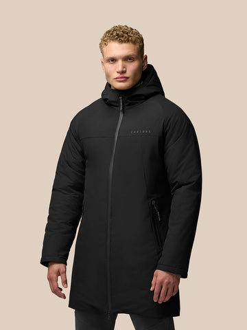Chaqueta larga acolchada - Negra