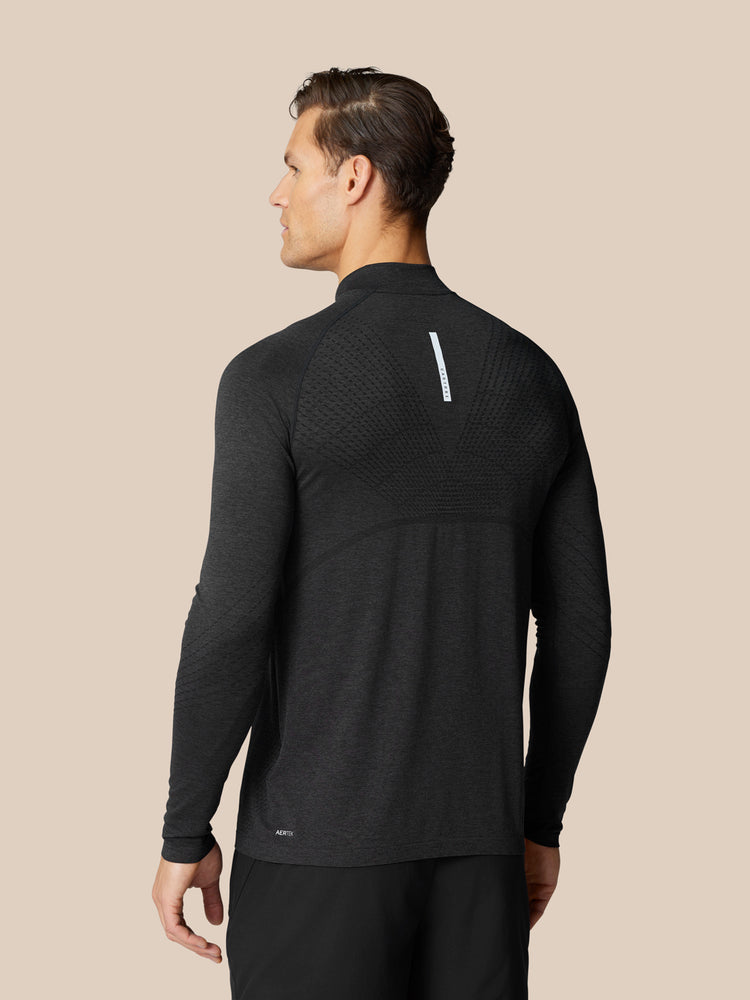 Flow Training Top con Cuarto de Cremallera - Negro