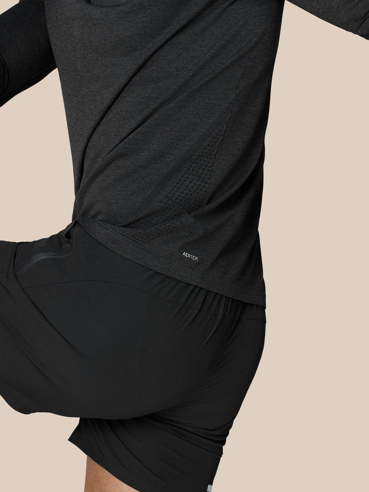 Flow Training Top con Cuarto de Cremallera - Negro