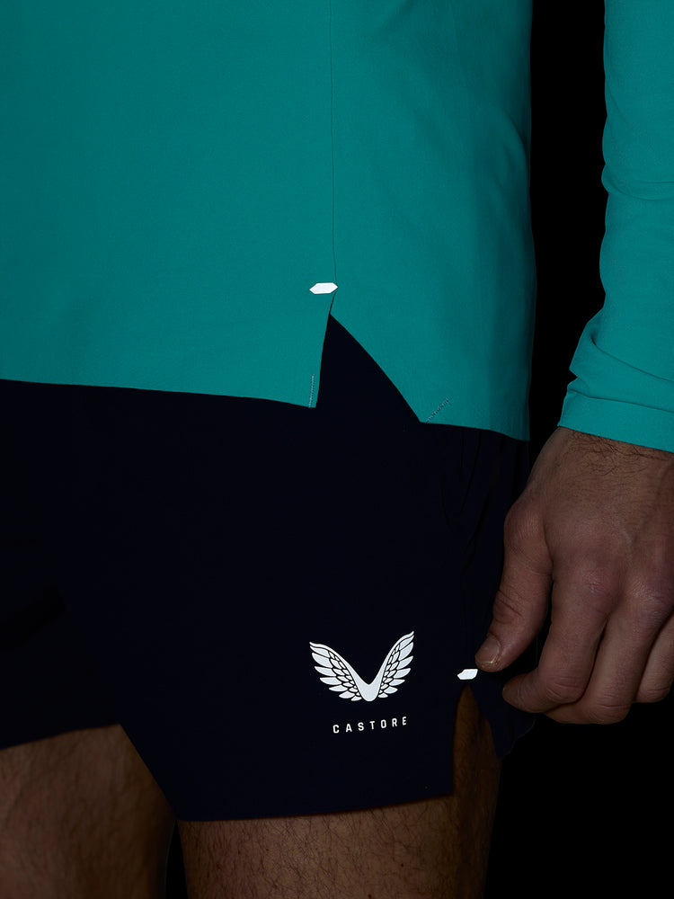 Zone Training Top con Cuarto de Cremallera - Aqua Claro