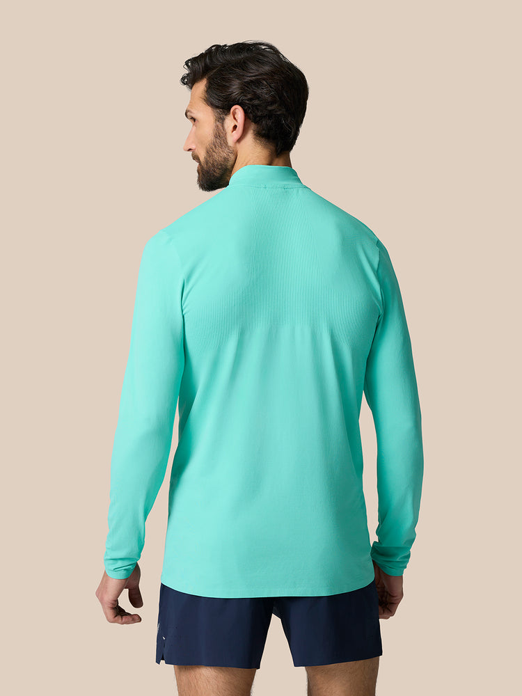Zone Training Top con Cuarto de Cremallera - Aqua Claro