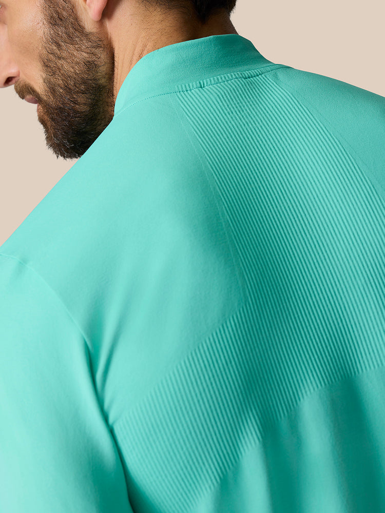 Zone Training Top con Cuarto de Cremallera - Aqua Claro