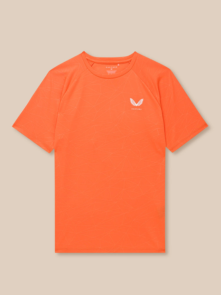 Camiseta de manga corta con estampado integral Adapt para hombre - Naranja