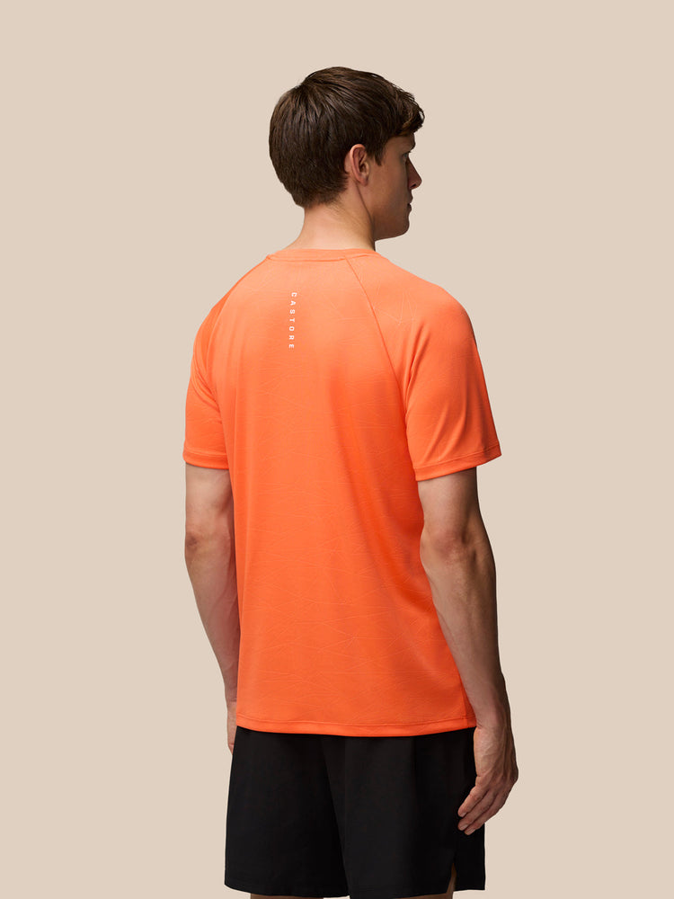 Camiseta de manga corta con estampado integral Adapt para hombre - Naranja