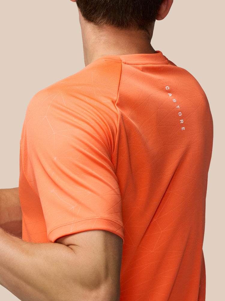 Camiseta de manga corta con estampado integral Adapt para hombre - Naranja