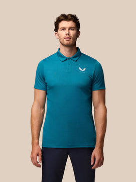 Hombre Golf Polo de manga corta Pinnacle Engineered Knit - Aqua Oscuro