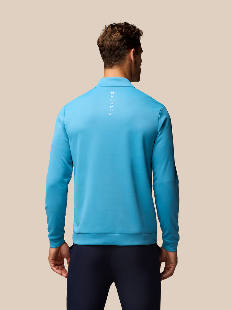 Hombre Golf Club Classic Camiseta de manga larga con cremallera - Azul