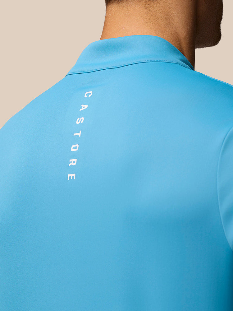 Hombre Golf Club Classic Camiseta de manga larga con cremallera - Azul