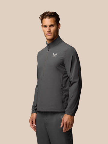 Hombre Golf Camiseta de manga larga con media cremallera - Gunmetal