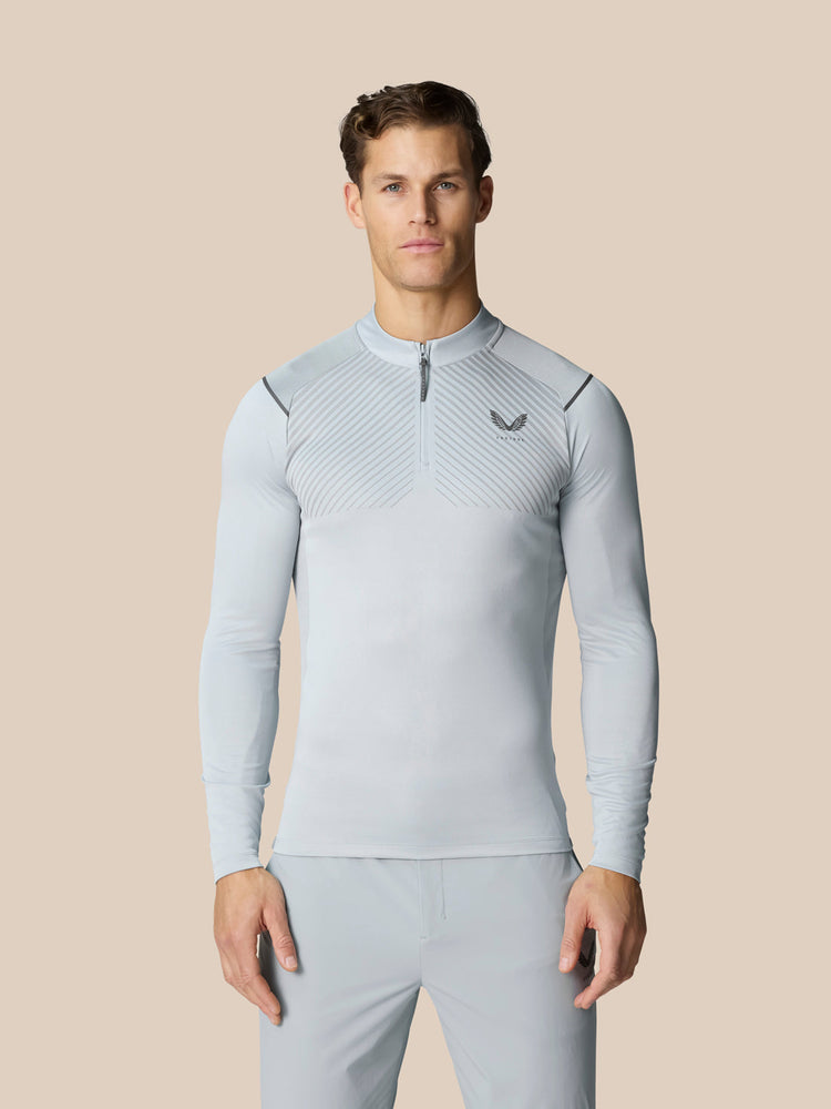 Golf Pinnacle Top con Cuarto de Cremallera - Gris Medio
