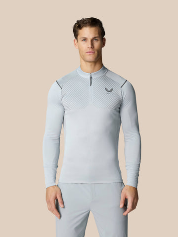 Golf Pinnacle Top con Cuarto de Cremallera - Gris Medio