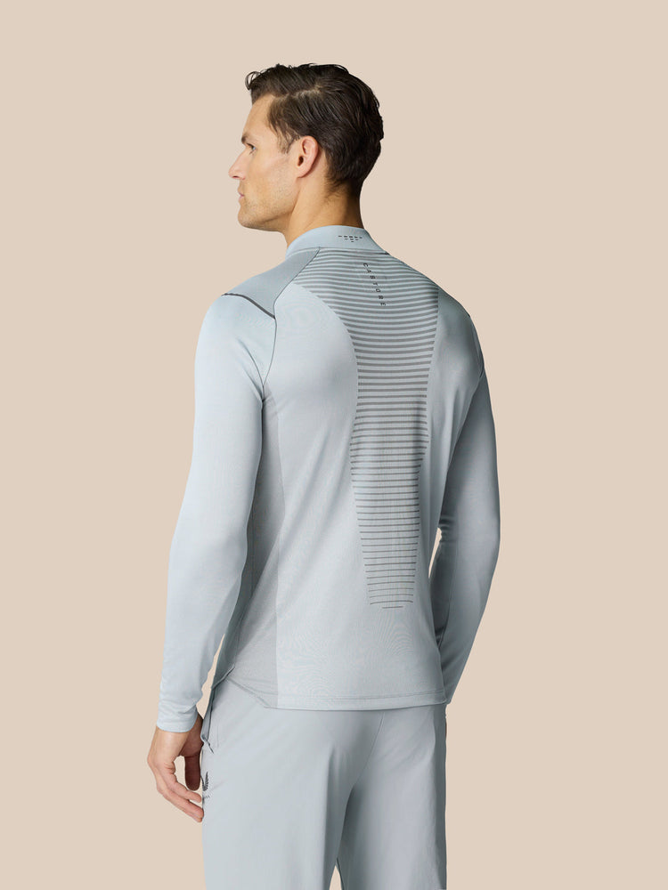 Golf Pinnacle Top con Cuarto de Cremallera - Gris Medio