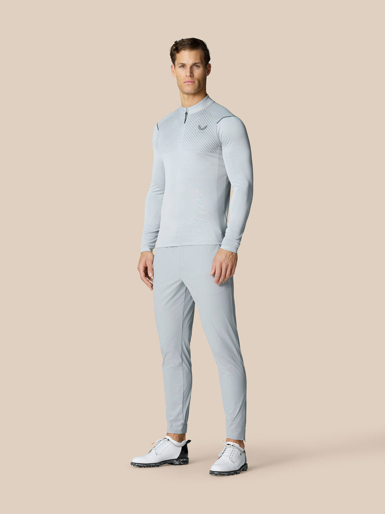 Golf Pinnacle Top con Cuarto de Cremallera - Gris Medio