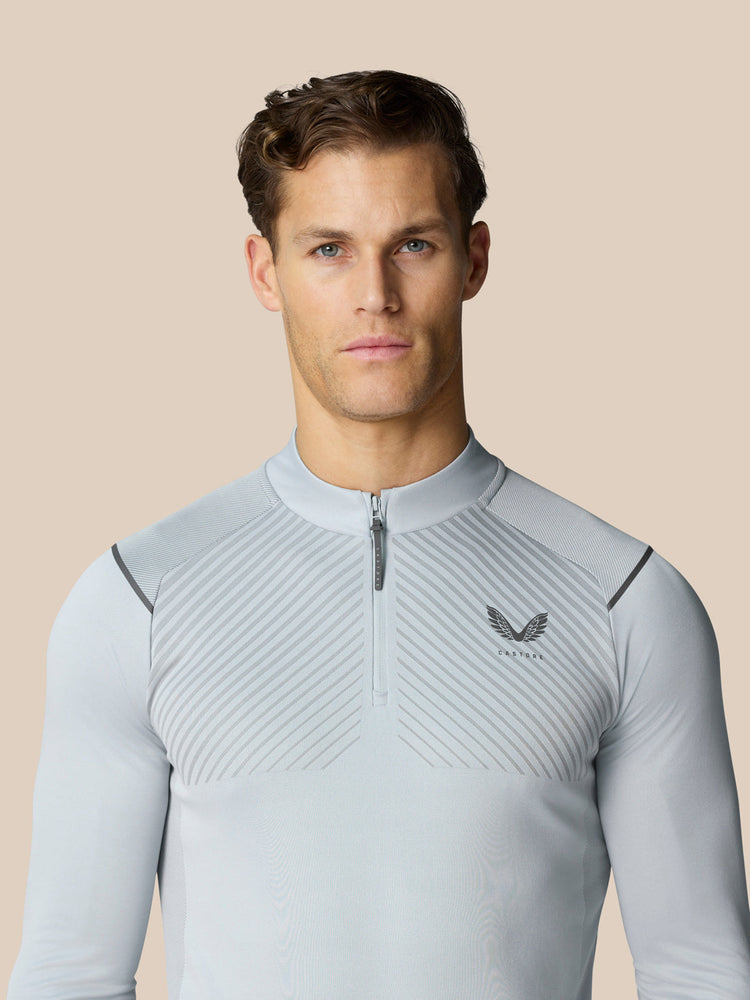 Golf Pinnacle Top con Cuarto de Cremallera - Gris Medio